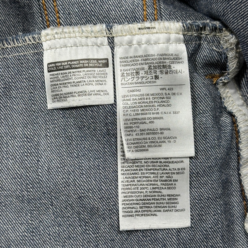 Levi's Type 3 Trucker Jacket Mens Size L Dark Wash Blue Denim 72334 - Picture 6 of 6